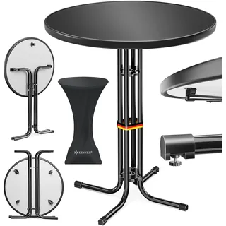 Kesser Bistrotisch klappbar Ø60 cm Schwarz