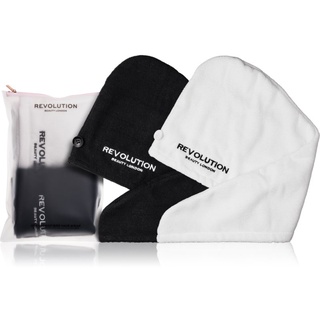 Revolution Haircare Microfibre Hair Wraps Handtuch für das Haar Farbton Black/White 2 St.