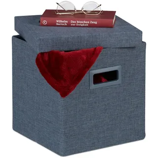 Sitzhocker Falthocker Polsterhocker mit Stauraum Hocker Deckel Sitzwürfel klein