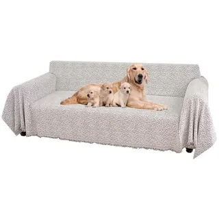 Jibenhome Ecksofahusse Chenille Sofabezug Überwurf Ecksofa L Form Sofabezug, Überzug Universal Couchbezug grau