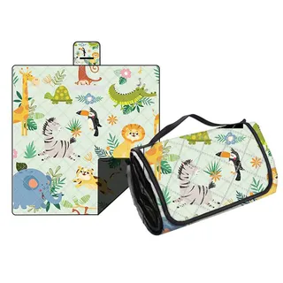 Hayisugal Picknickdecke Sandfrei Stranddecke Wasserdicht Campingdecke Waschbar Strandunterlage Tragbare Picknickdecke Soft für Strand,Picknick,Wandern,Reisen, Zebra, 200 x 200 cm