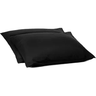 Zelesta Wonderbed Kissenbezüge – Kissenbezüge Set von 2 – Kissenbezüge mit Muster - Resistent und Hypoallergen (Black, 80x80cm)