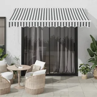 vidaXL Markise Einziehbar 3 x 2,5 m anthrazit/weiß