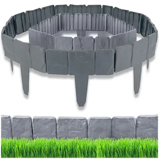 krumad Rasenkante 25 x 10 x 23 cm 10 Stück Grau