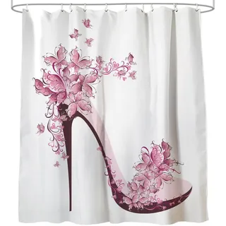 Sanilo Duschvorhang Schuh 180 x 200 cm rosa