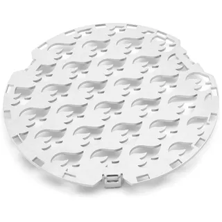 Grillrost.com Das Original Edelstahl Grilleinsatz für alle Feuerplatten mit 20cm Feuerloch mit Flammenbranding
