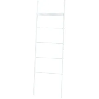 [en.casa] Leiterregal Bücherregal 160 x 50 x 27,5 cm Weiß
