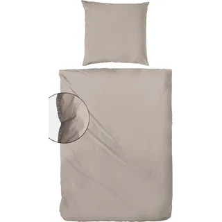 Primera Stone-Washed Flanell Beige 135 x 200 cm + 2 x 80 x 80 cm