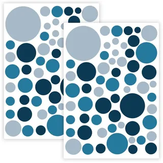 WANDKIND Wandtattoo Kreise Set 120 Stück V283 blau