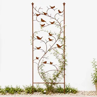 DanDiBo Ambiente Rankhilfe mit Vögel 150 x 50 cm Braun