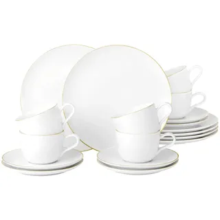 SELTMANN WEIDEN Liberty Kaffeeservice 18-tlg. gold/weiß