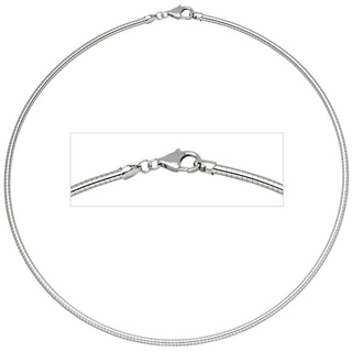Schmuck Krone Silberkette 2,8mm Halsreif Reif Omegakette Kette Collier rund 925 Silber 45cm Silberkette Omegareif