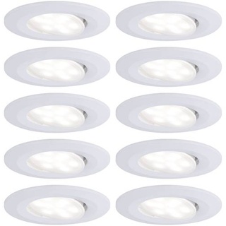 Paulmann LED-Bad-Einbauleuchte 10er Set 60W Weiß (matt)
