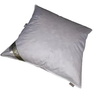 Betten Hofmann Parade Kissen Kopfkissen Federkissen Polster, extra hoch, dick 80x80 cm, 1550g Füllung, stabil, strapazierfähig, 100% Natur, eigene Herstellung