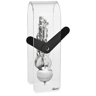 Hermle Pendeltischuhr mechanisch Hermle Tischuhr Serie 2306 Acryl Stabpendeluhrwerk schwarz|silberfarben