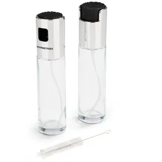 GOURMETmaxx Essigspender 2er-Set Schwarz/Silber