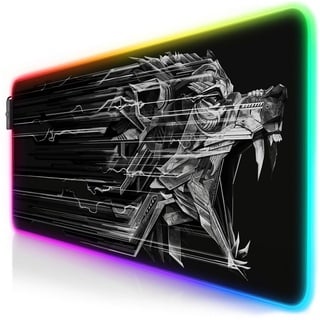 Titanwolf Gaming Mauspad, RGB Mousepad XL, 800 x 300 mm, verbessert Präzision & Geschwindigkeit schwarz