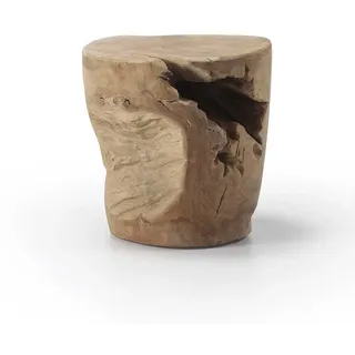 Designertisch aus Teakholz Baumscheibe rustikalen Stil