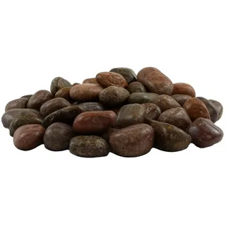 INTERGARDEN Zierkies Dekosteine rot poliert 20 kg, Kieselsteine Garten 2-3 cm, (Sack) rot