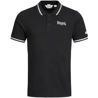 Lonsdale Causton Poloshirt in Schwarz, Größe 3XL