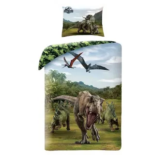 Halantex Jurassic World Baumwolle 140 x 200 cm + 70 x 90 cm