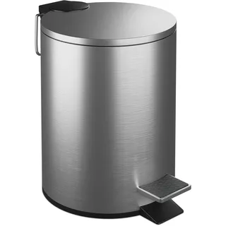 Relaxdays Kosmetikeimer 3 l Silber