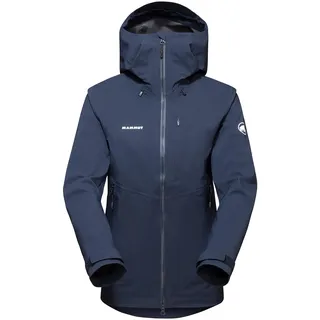 Mammut Alto Guide HS Hooded Jacket Women | Hardshelljacke, Outdoor Jacke für Damen, Funktionsjacke, Winddicht, Wasserdicht & Atmungsaktiv, 20.000 mm Wassersäule | Navy, L