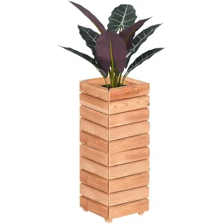 Mega Holz Hochbeet MODULO 30x30x75 cm (BxTxH) - Wetterfester Pflanzkübel aus Holz für Innen- und Außenbereich - Blumenkübel aus witterungsbeständiger Lärche für Garten, Terrasse und Balkon, Modular