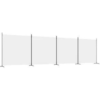 vidaXL Paravent Weiß 698x180 cm Stoff