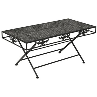 vidaXL Couchtisch Klappbar Vintage-Stil Metall 100x50x45 cm Schwarz