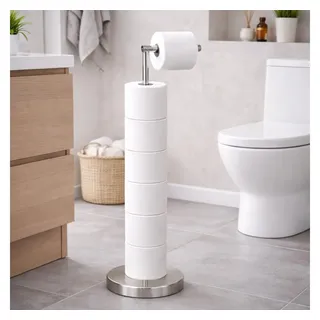 Euroshowers GmbH WC-Garnitur Euroshowers Toilettenpapierhalter Chrom silberfarben