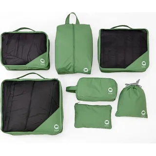 Reise-Packtaschen Organizer-Set 7-teilig Kofferorganizer Packhilfe Packing Cubes Reisebeutel wasserfest Packwürfeln Kleidertaschen Aufbewahrung Ge... - Grün