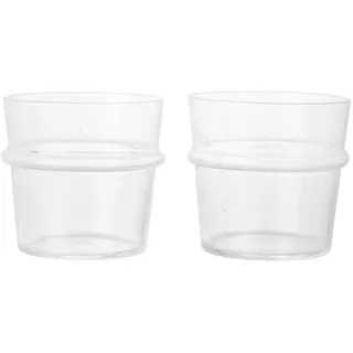 Ferm Living - Boya Trinkglas, low, 30 cl, klar (2er-Set)