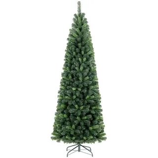 Salcar Künstlicher Weihnachtsbaum Bleistift Weihnachtsbaum Schmal Tannenbaum Künstlich Christbaum Außen, 210 cm mit 818 PVC Nadeln 210 cm