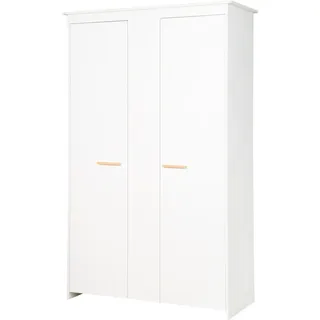 roba Kinderkleiderschrank Anton 119 x 190 x 52 cm Buche massiv weiß