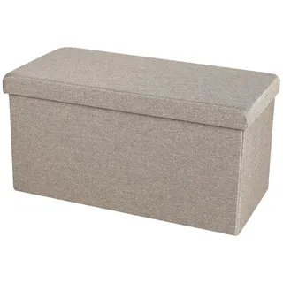 Urban Living Faltbare SITZBANK Aspect lin Aufbewahrungsbox Truhe Sitztruhe Staufach (Sandfarben)