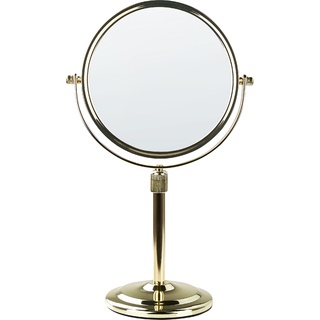 Beliani, Kosmetikspiegel, Kosmetikspiegel ø 20 cm Gold AVERYON