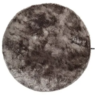 Hochflor-Teppich Whisper, benuta, rund, Höhe: 31 mm, Kunstfaser, Berber, Ethno-Style, Wohnzimmer grau