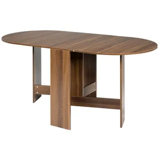 KOMFOTTEU Esstisch Konsolentisch, mit 3 Formen, Klappbar, aus Holz braun