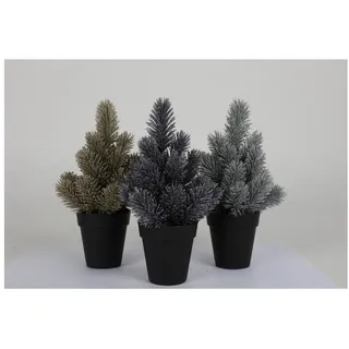 BURI Künstlicher Weihnachtsbaum Deko Weihnachtsbaum im Topf H=23cm Weihnachten Tannenbaum Christbaum
