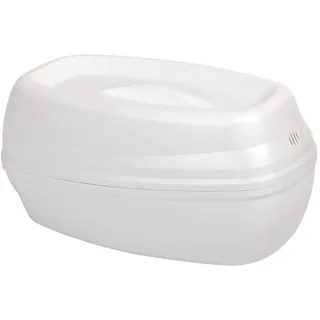 1 x hochwertiger Brotkasten mit Deckel, Farbe: Weiß, Kunststoff, BPA-frei, 39,5 x 22,5 x 19 cm, Brotbox, Brotkorb, Brotkiste, Brotbehälter