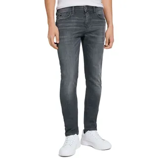 Tom Tailor Denim Herren Jeans Piers Slim Fit Used Dark Grau 10220 Tiefer Bund Reißverschluss W 30 L 32