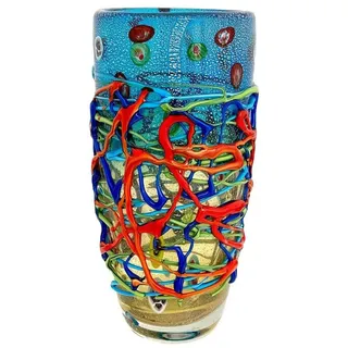 Aubaho Dekoobjekt Glasvase Vase Glas im Murano Antik Stil 33cm