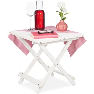Relaxdays Relaxdays, Gartentisch + Balkontisch, Klapptisch (50 x 50 x 50 cm,