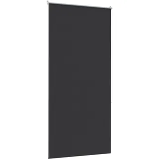HENGMEI ThermoRollo Verdunkelung Fenster-Rollo Klemmfix ohne Bohren Klemm Thermo Verdunkelungsrollo Sichtschutz Seitenzug Klemmrollo für Fenster und Tür (Anthrazit, 120x160 cm)