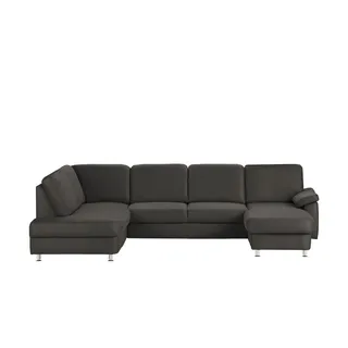 meinSofa Wohnlandschaft anthrazit - Mikrofaser Oliver-S ¦ grau ¦ Maße (cm): B: 300 H: 85 T: 202.0