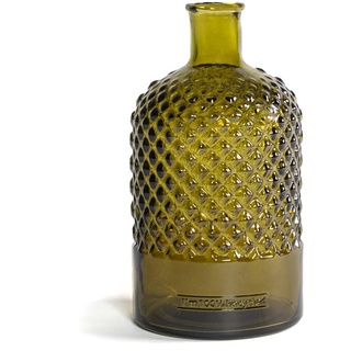 Home Vase Diamant aus recyceltem Glas Farbe dunkelgrün 22 cm, Möbel, Design, Home, Haus