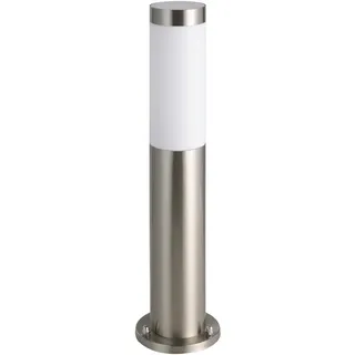 EGLO Außenleuchte Edelstahl Kunststoff IP44 E27 silber, weiß