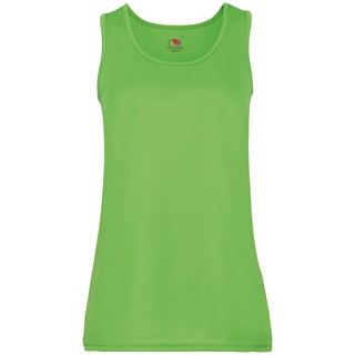 Fruit of the Loom Performance Vest Lady-Fit Damen Tank Top Sport Shirt Fitness NEU, lime, L