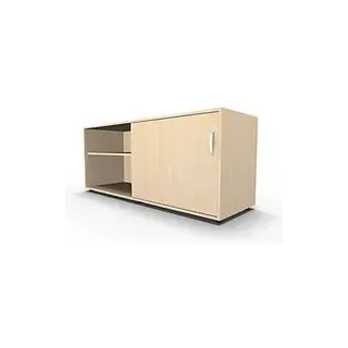 Schäfer Shop Select Sideboard, mit Schiebetür, abschließbar, Spanplatte, B 1600 x T 500 x H 663 mm, rechts anstellbar, Ahorn